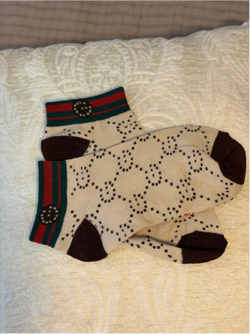 Women's Unbranded Socks One Size Beige Red